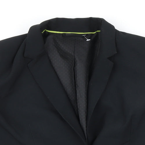New Look Womens Black Jacket Blazer Size 10 Button