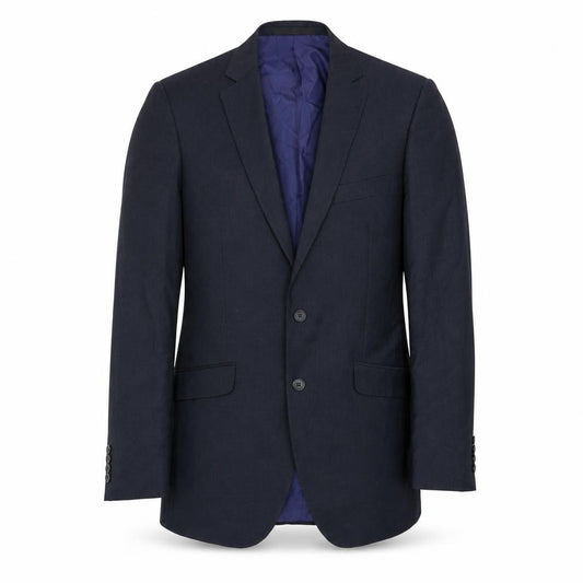 Front view of Marks & Spencer men’s black polyester jacket blazer, size 40, big & tall