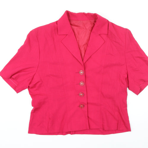 Endora Womens Pink Jacket Blazer Size 16 Button