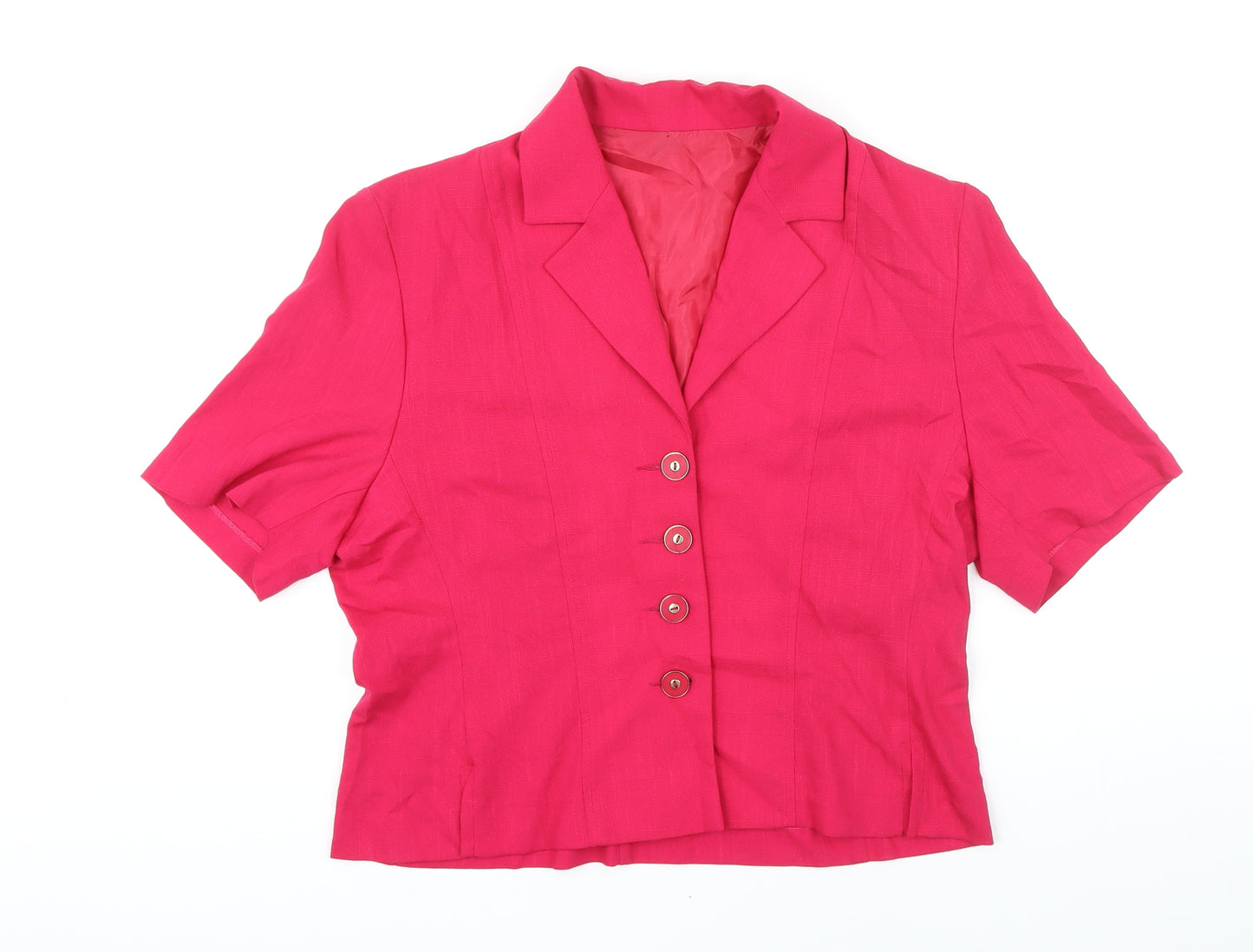 Endora Womens Pink Jacket Blazer Size 16 Button