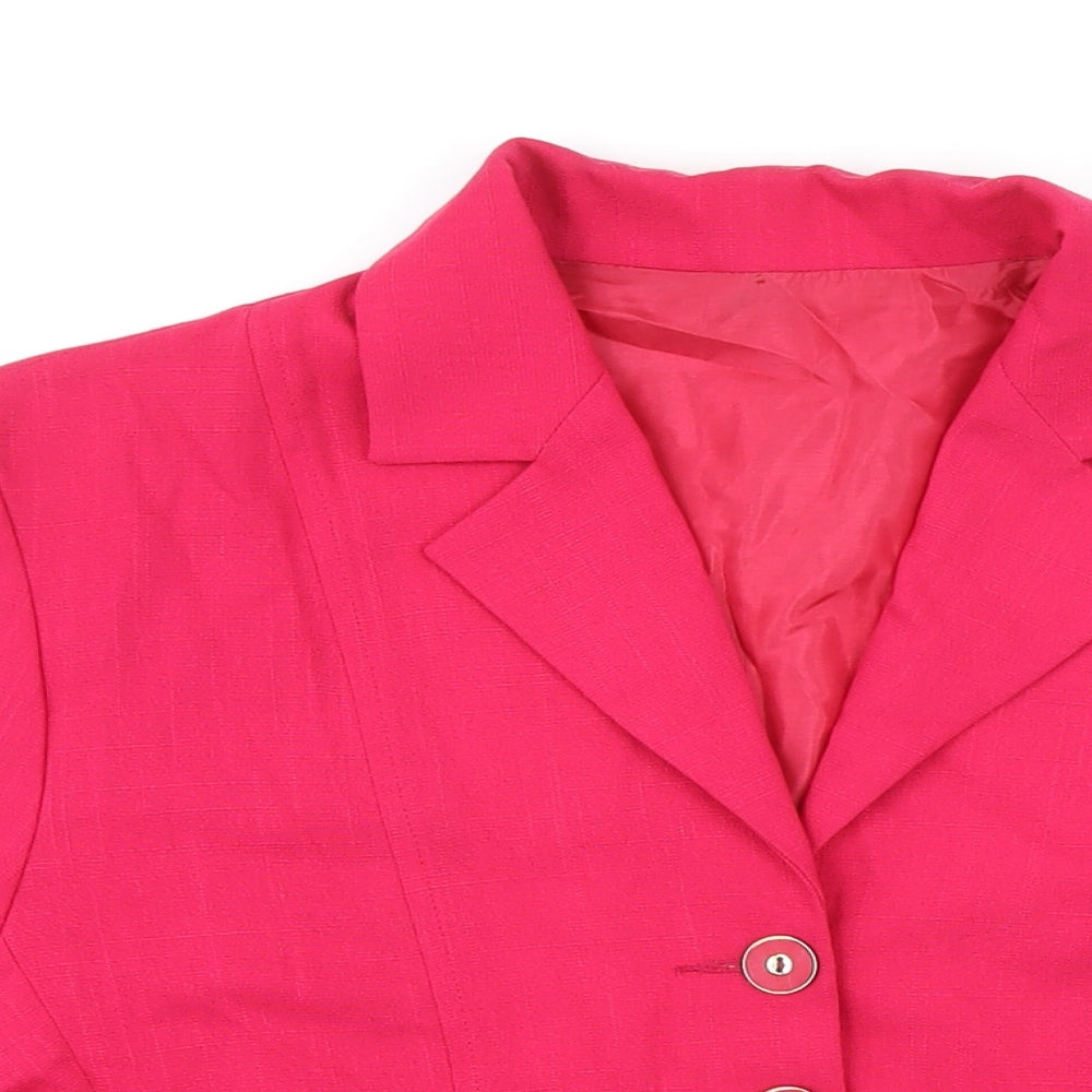 Endora Womens Pink Jacket Blazer Size 16 Button