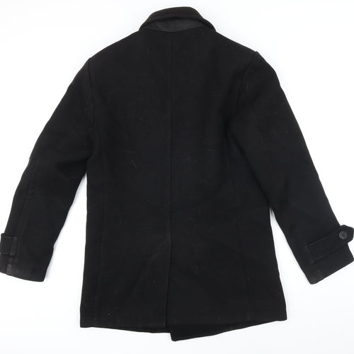 H&M Womens Black Jacket Coat Size 20 Button