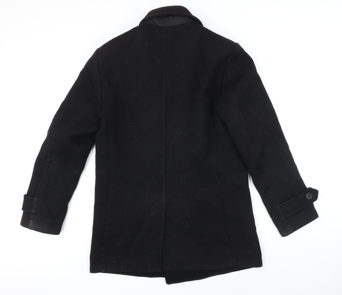 H&M Womens Black Jacket Coat Size 20 Button