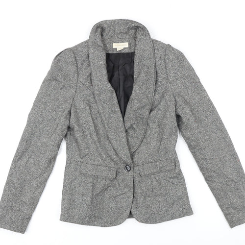 Monsoon Womens Grey Jacket Blazer Size 8 Button