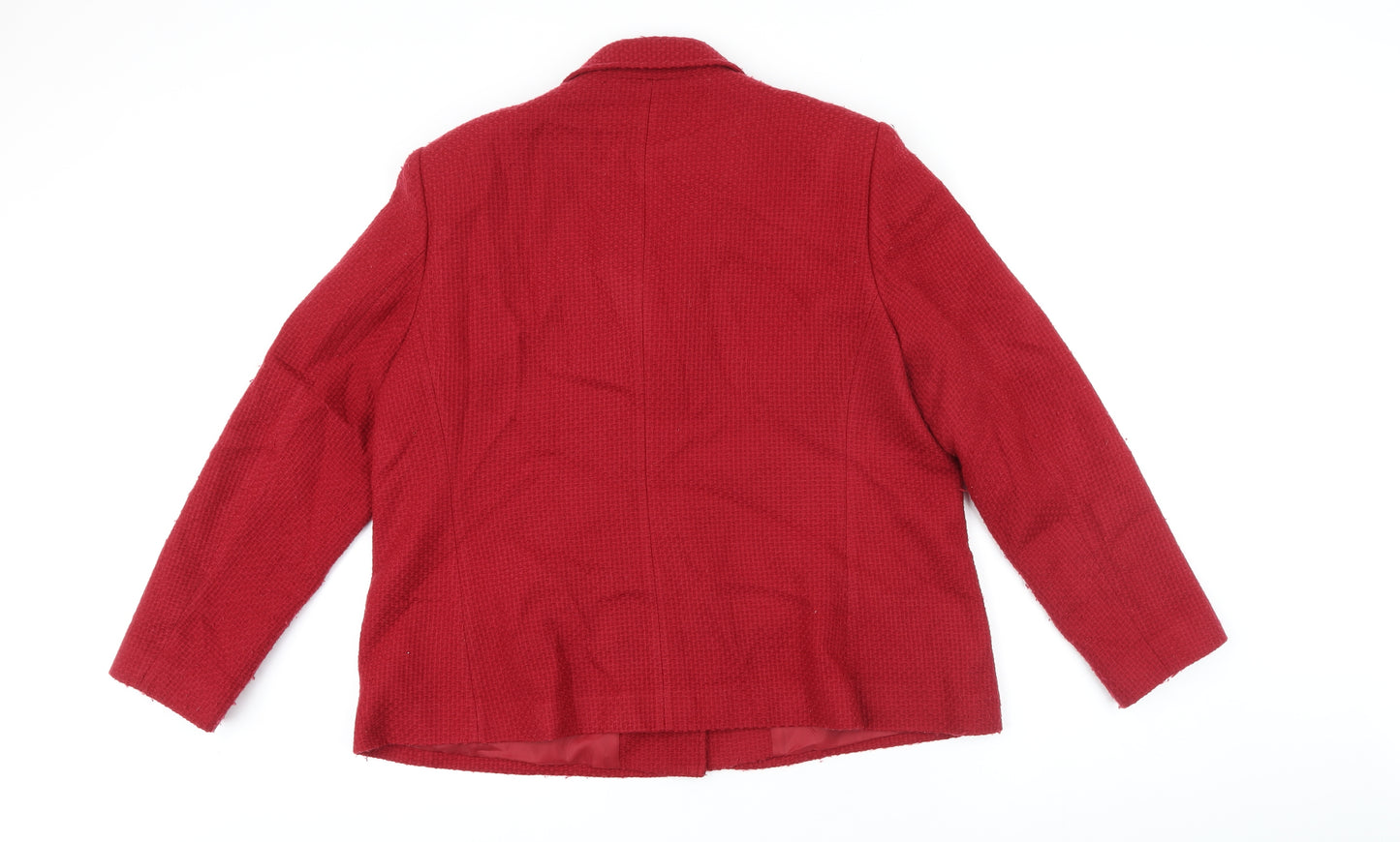 Marks & Spencer Womens Red Jacket Blazer Size 20 Button