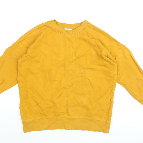 NEXT Womens Yellow Cotton Pullover Sweatshirt Size 12 Pullover