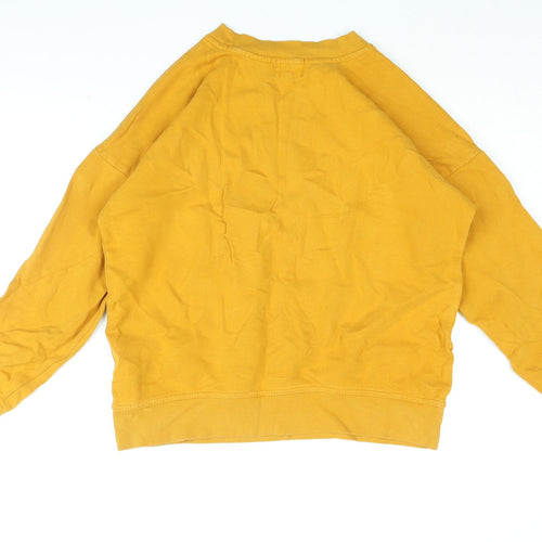 NEXT Womens Yellow Cotton Pullover Sweatshirt Size 12 Pullover