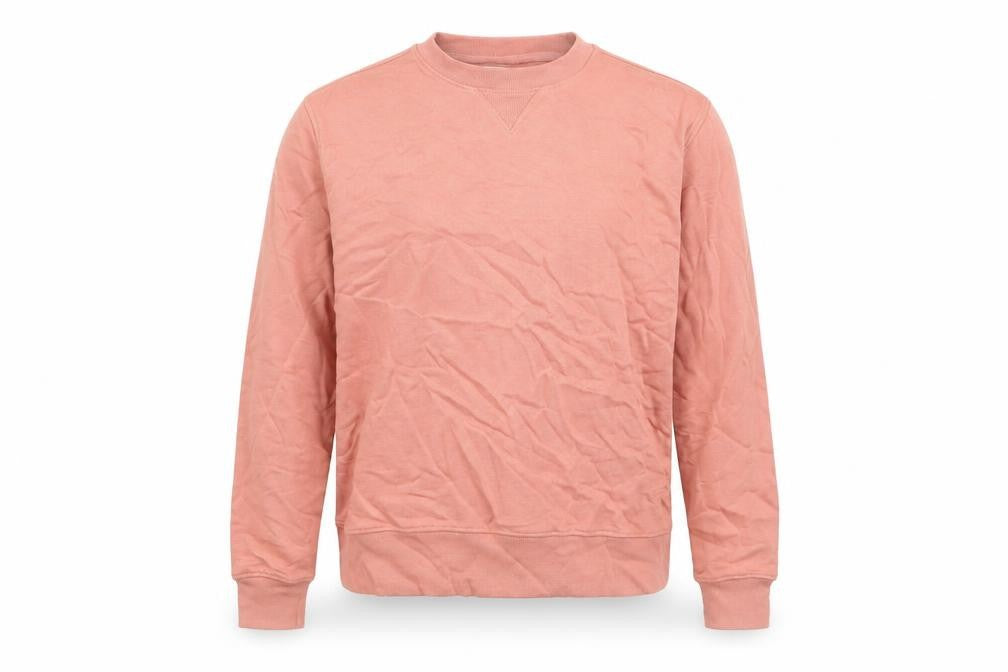 Front view of Marks & Spencer women’s pink cotton pullover sweatshirt, size S, pullover