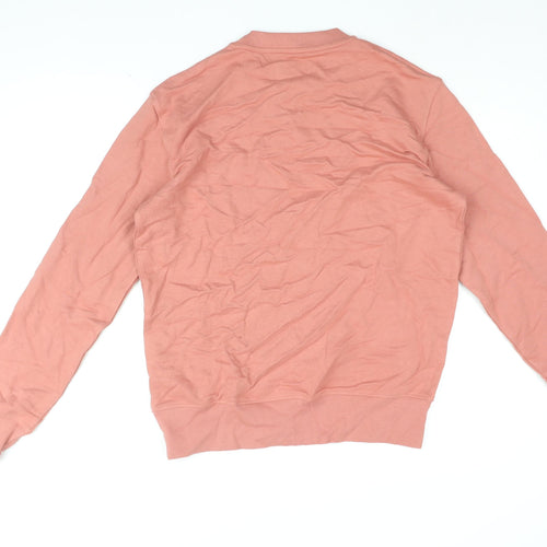 Marks and Spencer Womens Pink Cotton Pullover Sweatshirt Size S Pullover