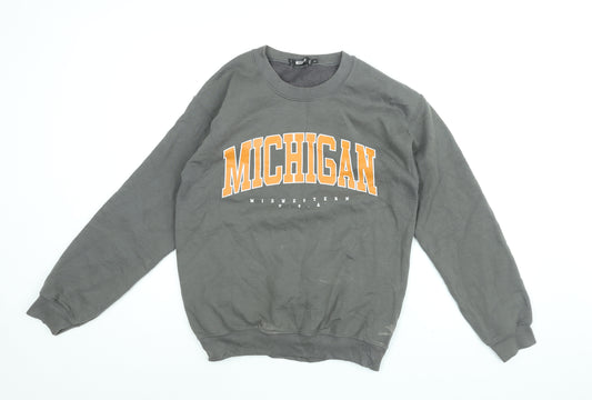 Missguided Womens Grey Cotton Pullover Sweatshirt Size S Pullover - Michigan