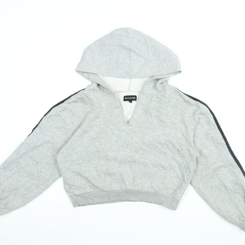 PRETTYLITTLETHING Womens Grey Cotton Pullover Hoodie Size S Pullover