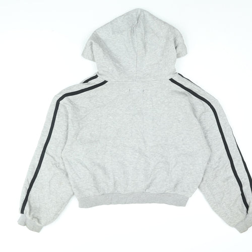 PRETTYLITTLETHING Womens Grey Cotton Pullover Hoodie Size S Pullover