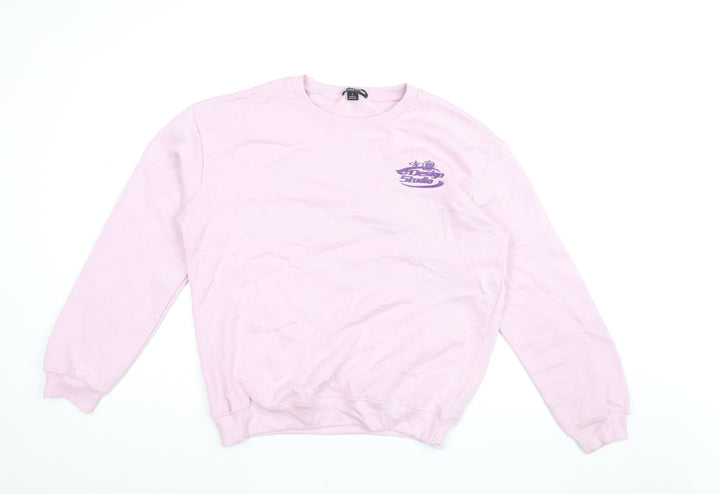 PRETTYLITTLETHING Womens Purple Cotton Pullover Sweatshirt Size S Pullover - Design Studio