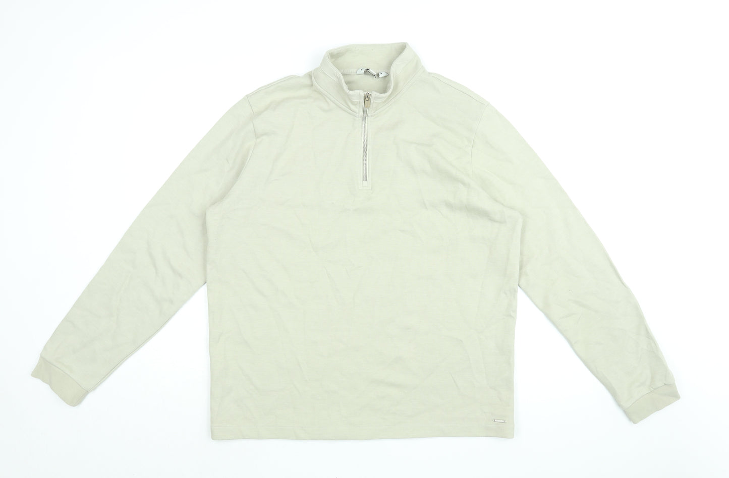 Autograph Mens Beige Cotton Pullover Sweatshirt Size L