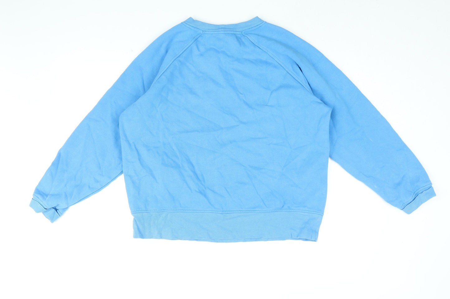 GOODMOVE Womens Blue Cotton Pullover Sweatshirt Size 14 Pullover