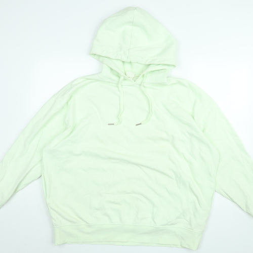 H&M Mens Green Cotton Pullover Hoodie Size S