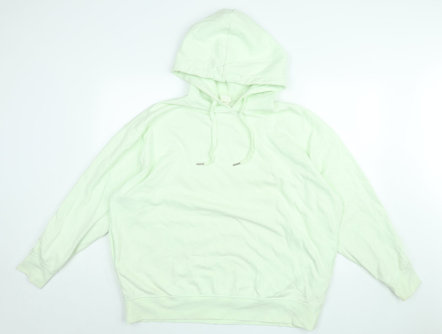 H&M Mens Green Cotton Pullover Hoodie Size S