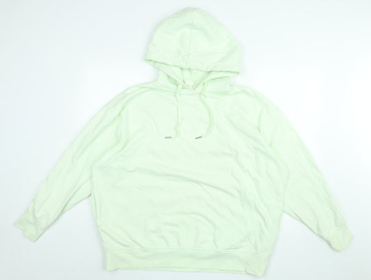 H&M Mens Green Cotton Pullover Hoodie Size S