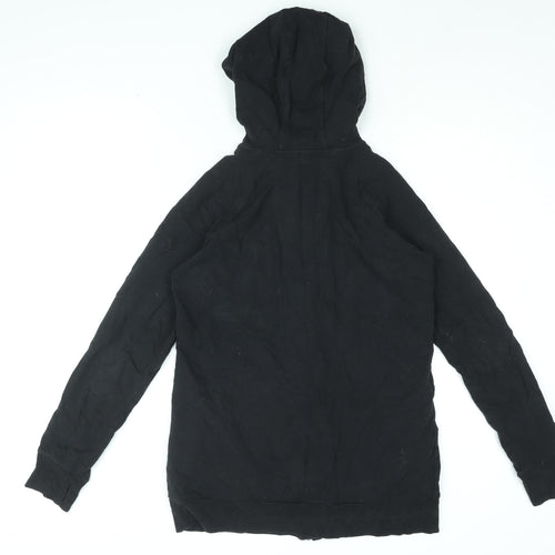 GOODMOVE Womens Black Cotton Full Zip Hoodie Size 10 Zip