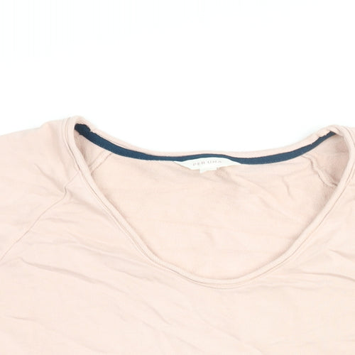 Per Una Womens Pink Cotton Basic T-Shirt Size L Round Neck