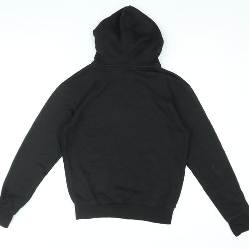 Boohoo Womens Black Cotton Pullover Hoodie Size S Pullover