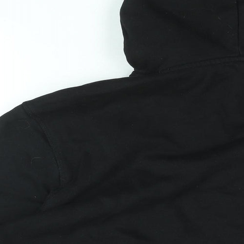 H&M Mens Black Cotton Pullover Hoodie Size L