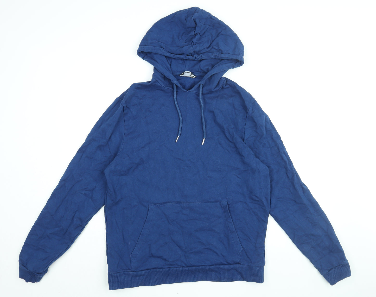 ASOS Mens Blue Cotton Pullover Hoodie Size L