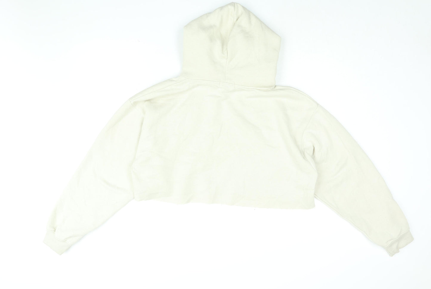PRETTYLITTLETHING Womens Beige Cotton Pullover Hoodie Size S Pullover