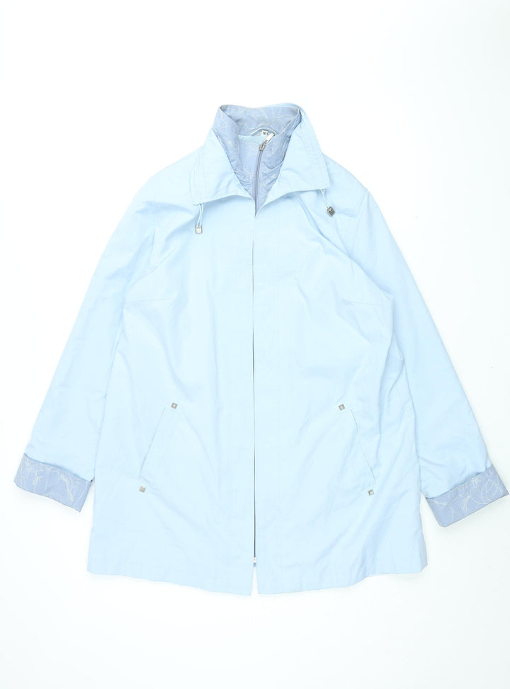 Klass Womens Blue Overcoat Coat Size 16 Zip