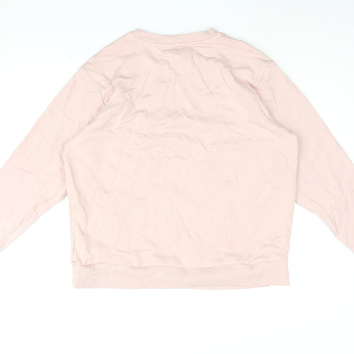 Marks and Spencer Womens Pink Cotton Pullover Sweatshirt Size M Pullover