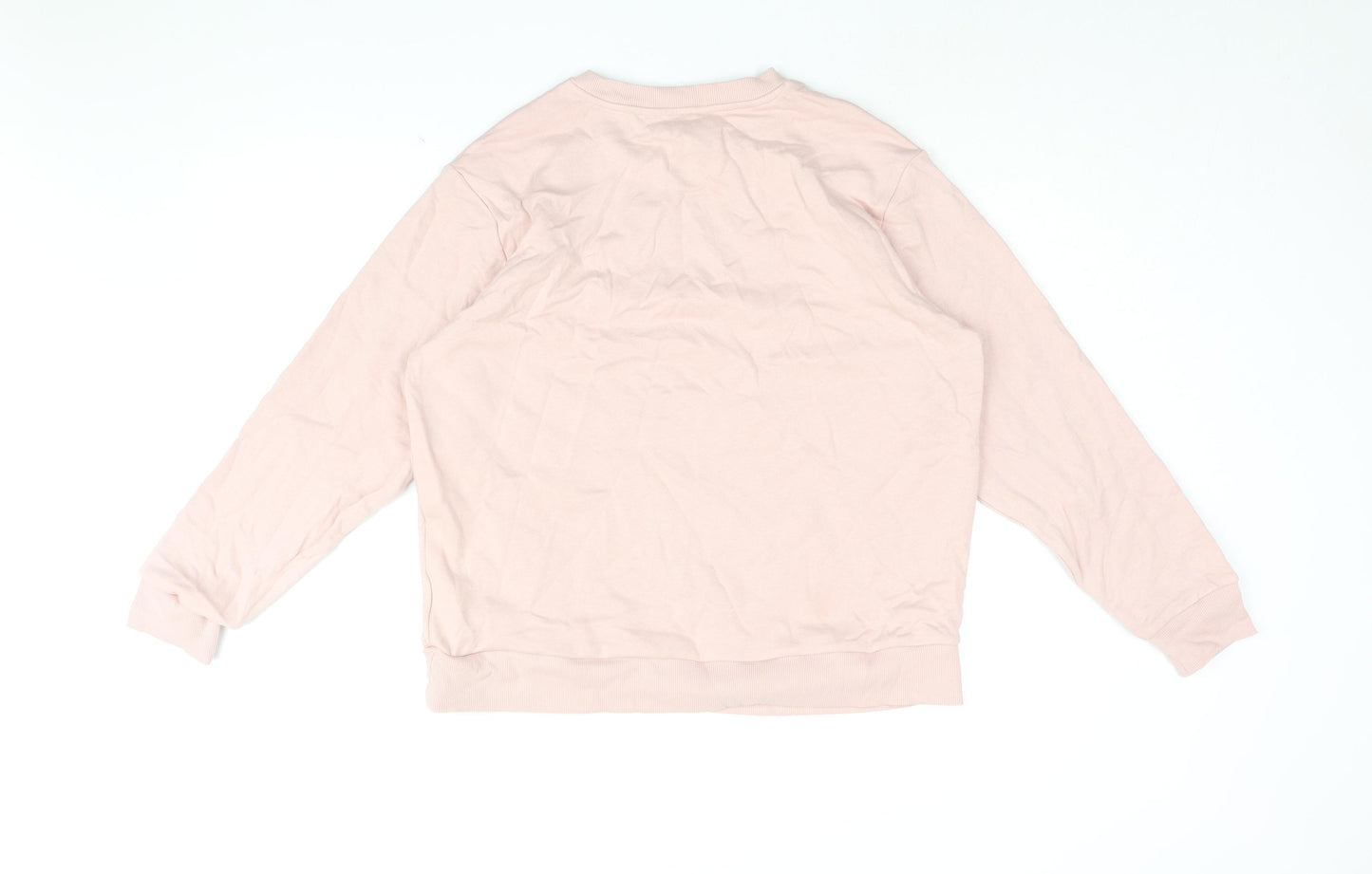 Marks and Spencer Womens Pink Cotton Pullover Sweatshirt Size M Pullover