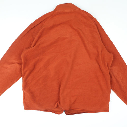 Marks and Spencer Mens Orange Polyester Full Zip Sweatshirt Size 2XL