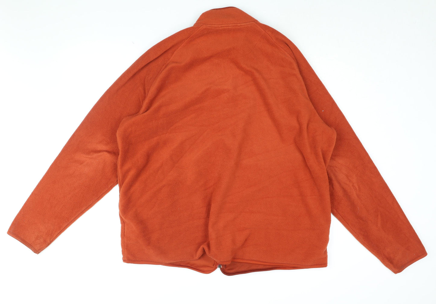 Marks and Spencer Mens Orange Polyester Full Zip Sweatshirt Size 2XL