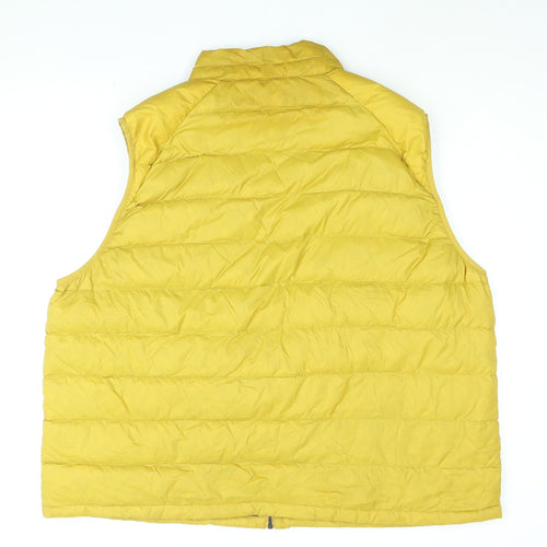 Marks and Spencer Mens Yellow Gilet Coat Size 4XL Zip