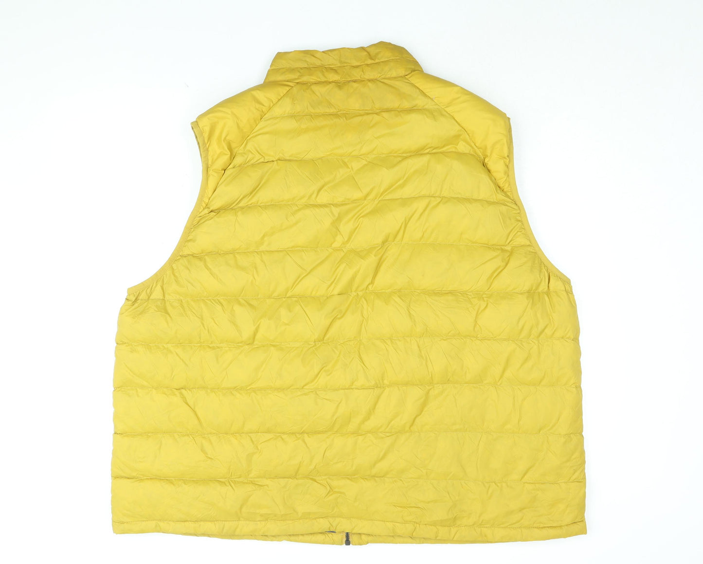 Marks and Spencer Mens Yellow Gilet Coat Size 4XL Zip