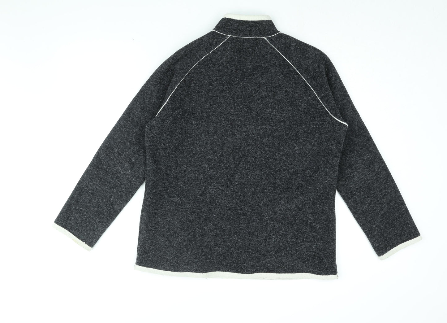 NEXT Womens Grey Acrylic Pullover Sweatshirt Size 12 Zip
