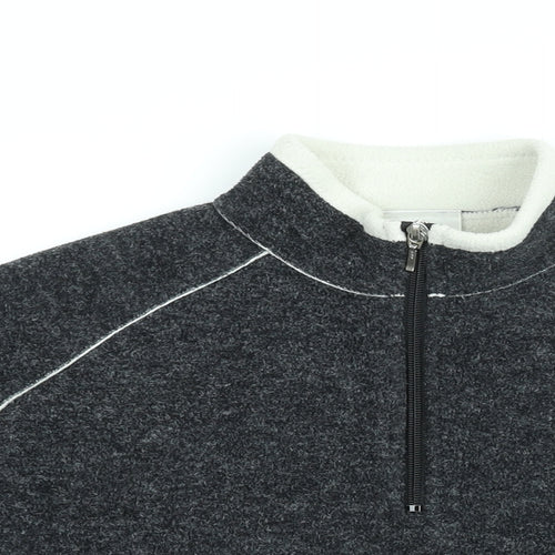 NEXT Womens Grey Acrylic Pullover Sweatshirt Size 12 Zip