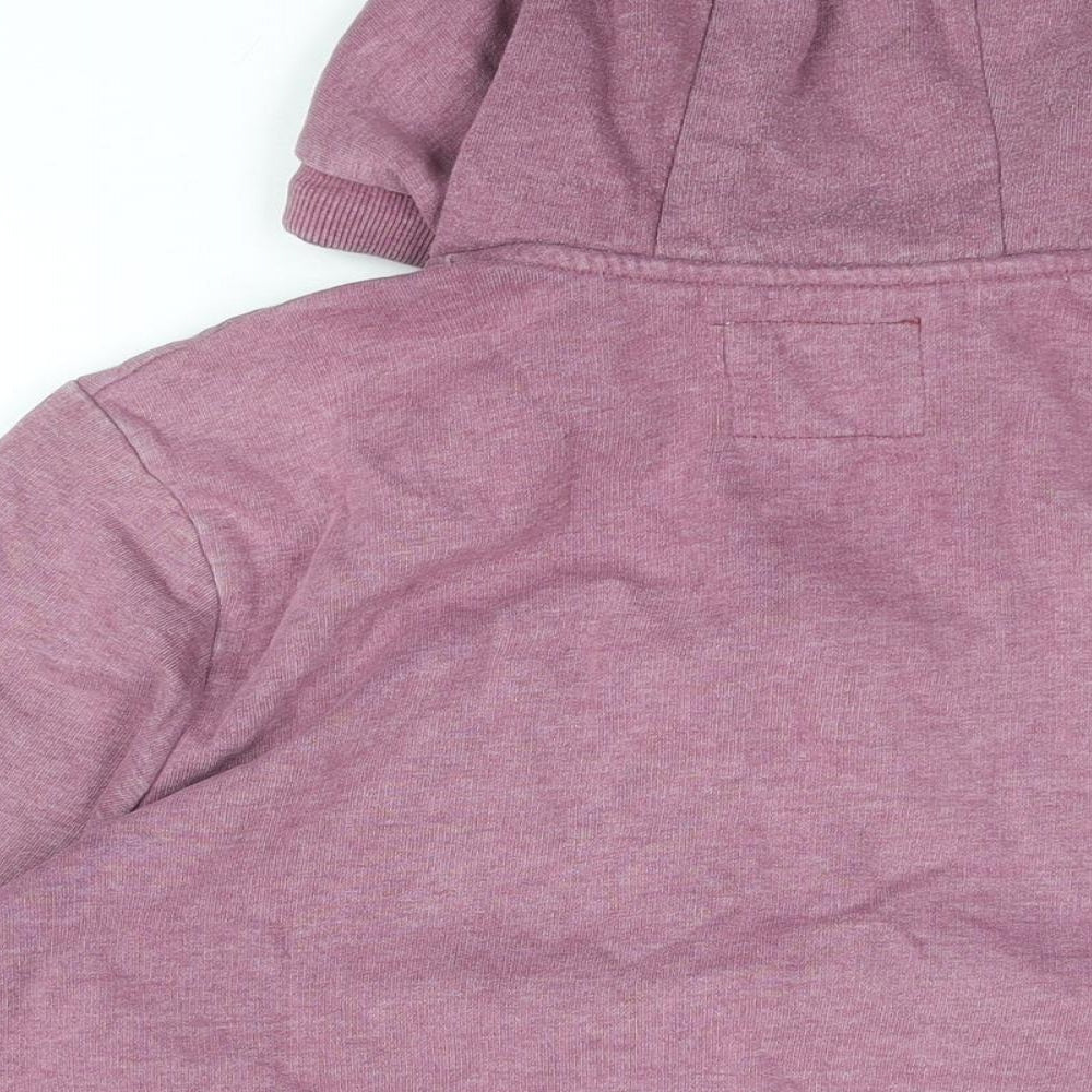 River Island Womens Purple Cotton Full Zip Hoodie Size M Zip