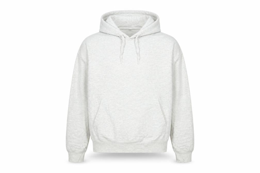 Front view of Marks & Spencer women’s grey cotton pullover hoodie, size S, pullover