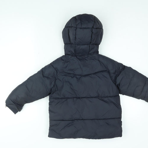 Zara Boys Blue Puffer Jacket Coat Size 3-4 Years Zip