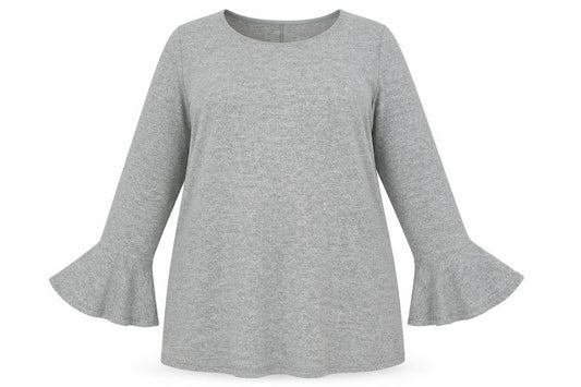 Front view of Quiz women’s grey polyester shift, size UK 16, round neck pullover