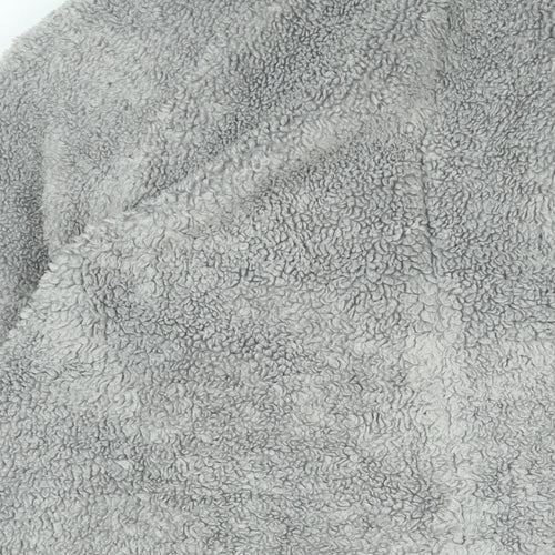 H&M Womens Grey Overcoat Coat Size M Snap