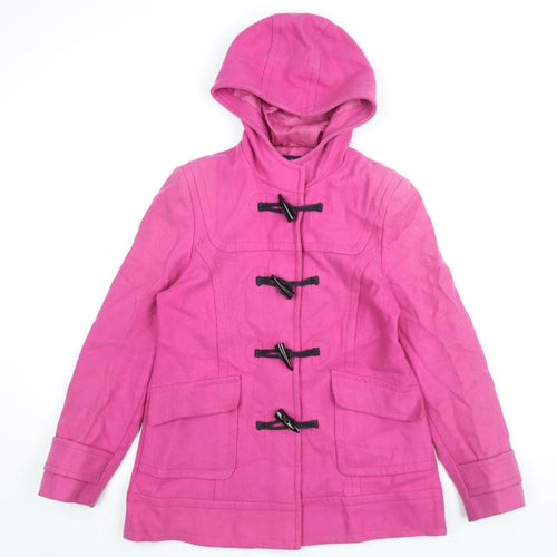 Dorothy Perkins Womens Pink Overcoat Coat Size 12 Snap