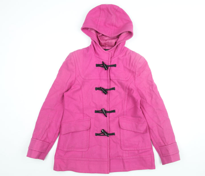 Dorothy Perkins Womens Pink Overcoat Coat Size 12 Snap
