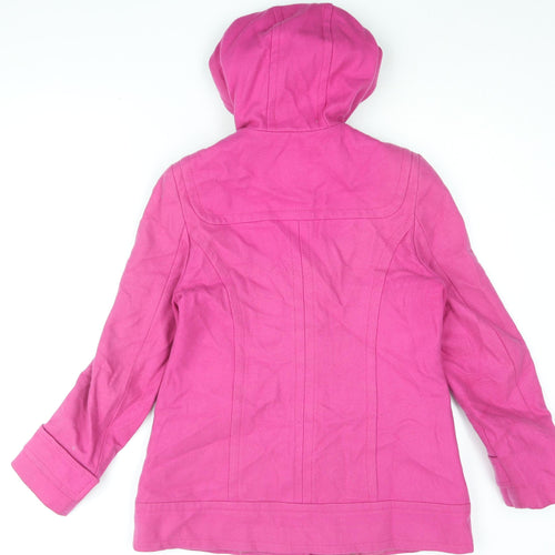 Dorothy Perkins Womens Pink Overcoat Coat Size 12 Snap