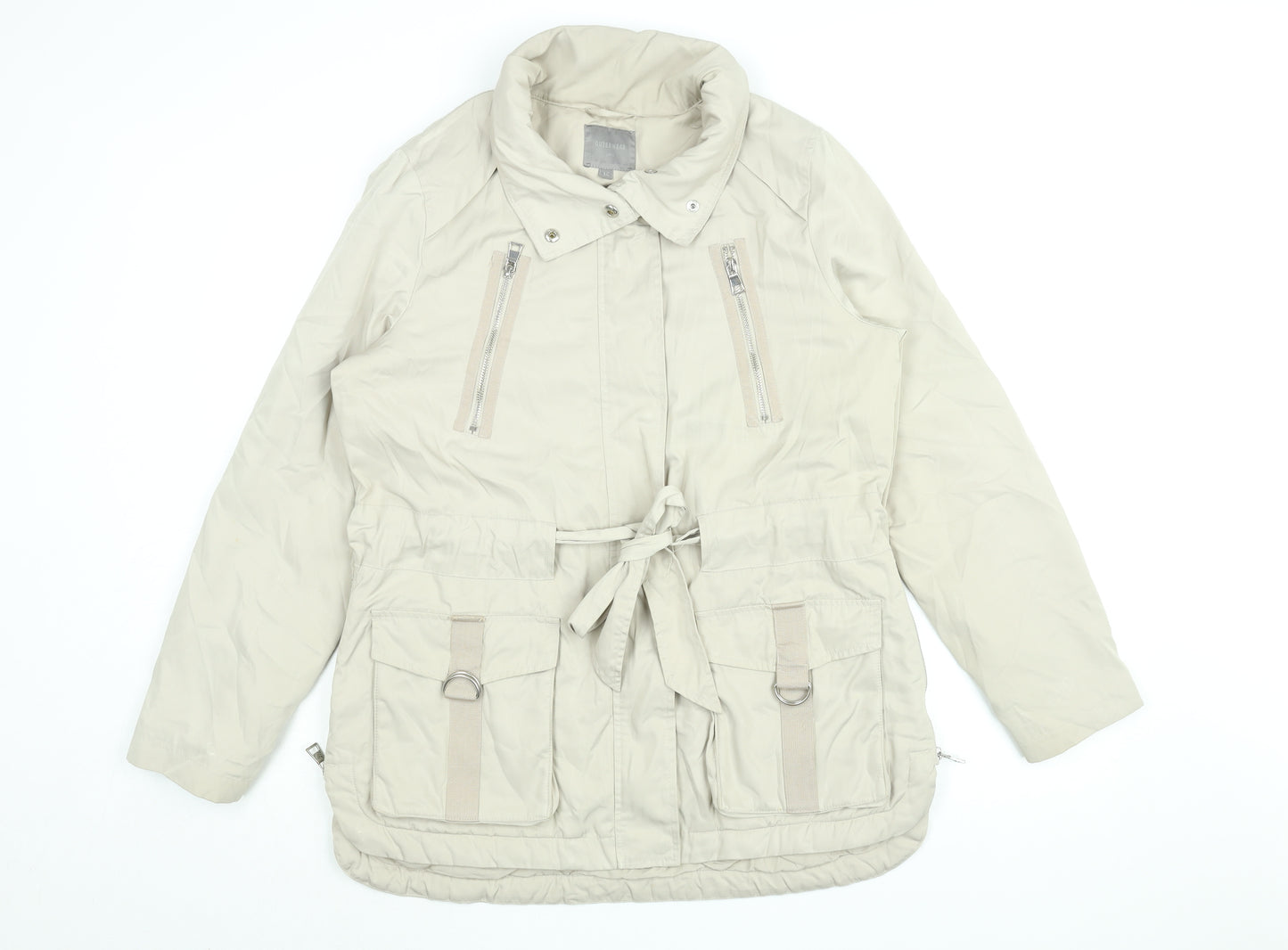 NEXT Womens Beige Jacket Coat Size 14 Zip