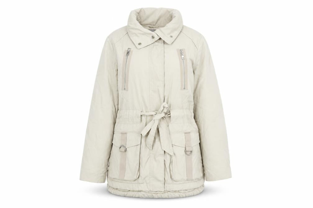Next Womens Beige Jacket Coat Size 14 Zip