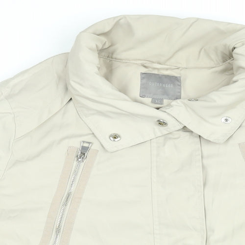 NEXT Womens Beige Jacket Coat Size 14 Zip
