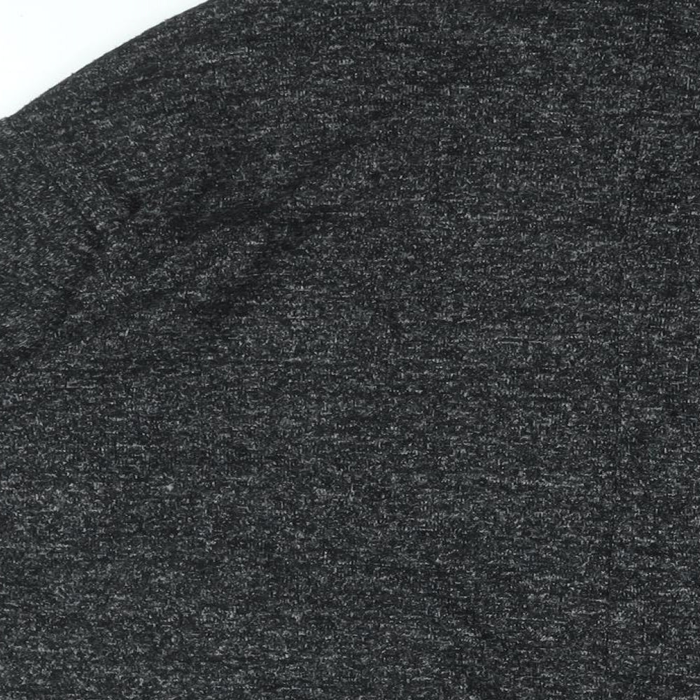Yours Womens Black Viscose Basic T-Shirt Size 16 Round Neck - Lips, Sequins