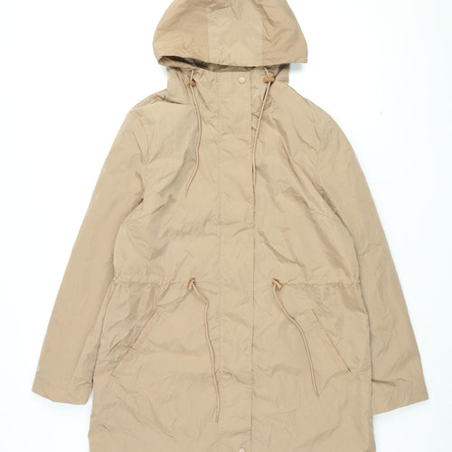 NEXT Womens Beige Rain Coat Coat Size 14 Zip